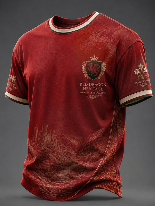 Men's Welsh Dragon Printed T-shirt