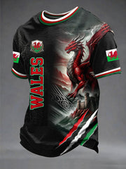 Men's Welsh Dragon Printed T-shirt
