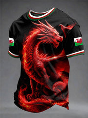 Men's Welsh Dragon Printed T-shirt