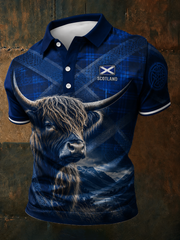 Men's UK Football Lover Scotland Printed polo shirt