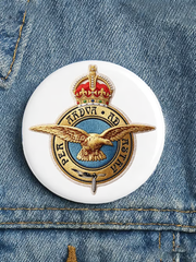 Unisex Royal Air Force print Brooch