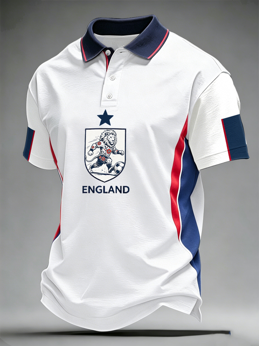 Men's UK Football Lover England Printed polo shirt