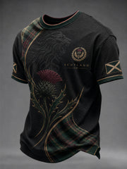 Men's Scotland Art Printed Short Sleeve T-shirt