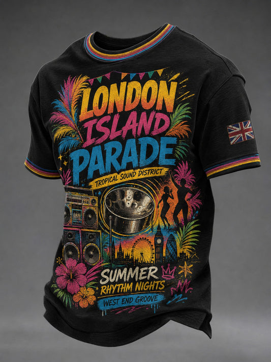 Men's Caribbean London Festival Notting Hill Carnival Printed T-shirt
