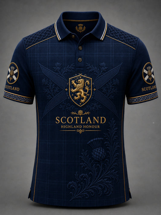 Men's Scotland Art Printed Short Sleeve Top