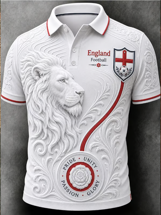 Men's UK Football Lover England Printed polo shirt