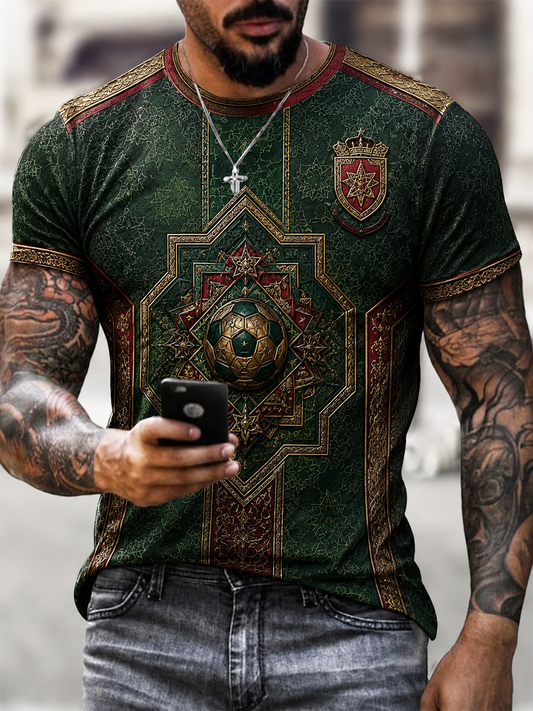 Men's Morocco Football Printed short sleeves t-shirt
