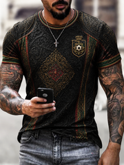 Men's Morocco Football Printed short sleeves t-shirt