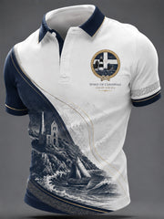 Men's Cornish Celtic-style Print Casual Top