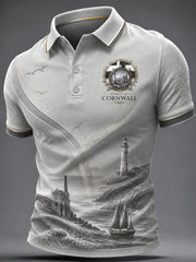 Men's Cornish Celtic-style Print Casual Top