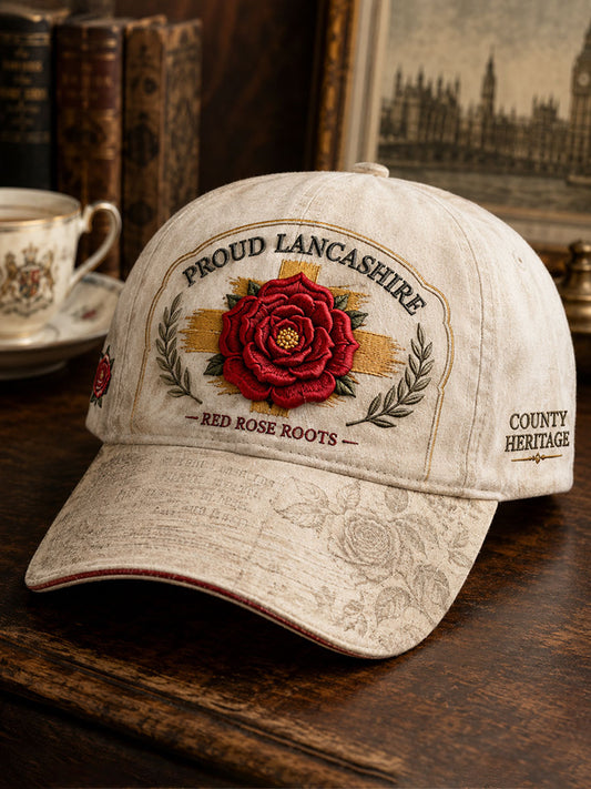 Unisex Lancaster Red Roses Art Printed Hat