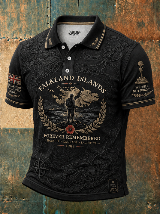 Men's Falklands War Veteran Printed polo shirt