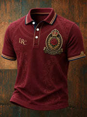 Men's Lancashire Red Roses Art Printed Casual Tops