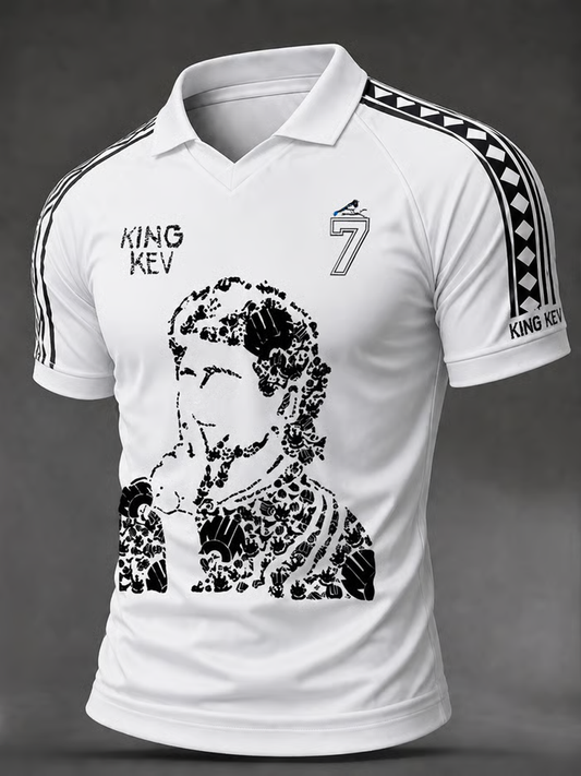 Men's Rip King Kev 7 England Football Lover Printed T-shirt