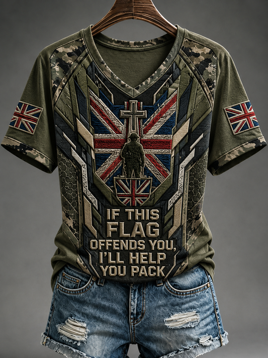 Women's IF THIS FLAG OFFENDS YOU I'LL HELP YOU PACK  T-shirt