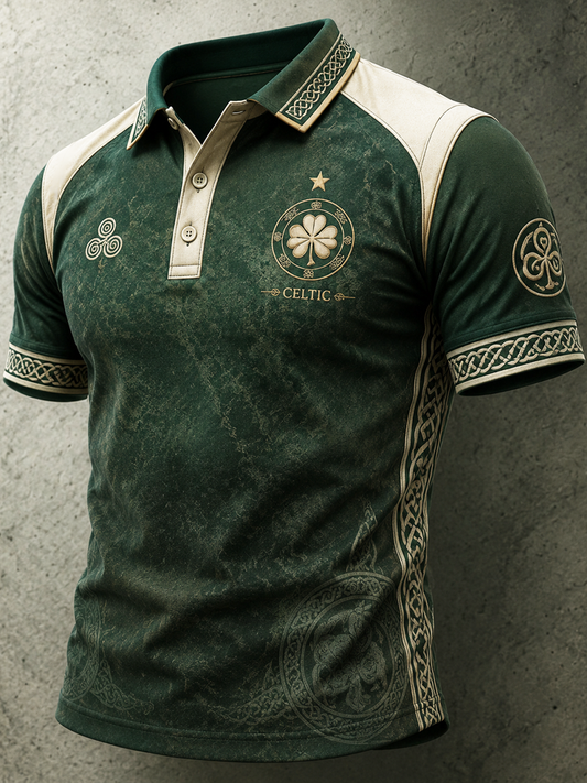 Men's Scotland football Lover Celtic Printed polo shirt
