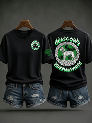 Women's GLASGOW GREEN & WHITE short-sleeved T-shirt