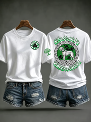 Women's GLASGOW GREEN & WHITE short-sleeved T-shirt