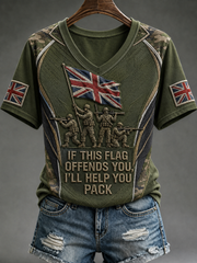 Women's IF THIS FLAG OFFENDS YOU I'LL HELP YOU PACK Tee