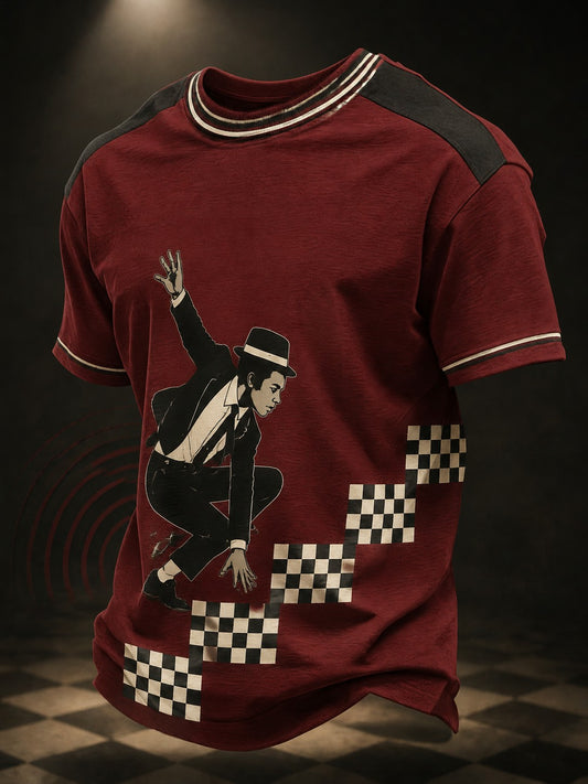 Men's Ska Revival Style Printed T-shirt
