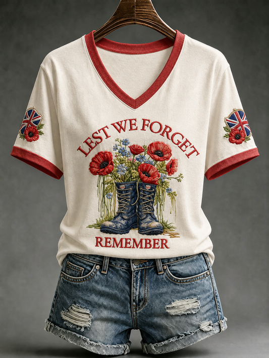 Women's Remembrance Day Short-sleeved T-shirt