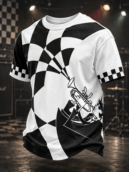 Men's Ska Revival Style Printed Short Sleeves T-shirt
