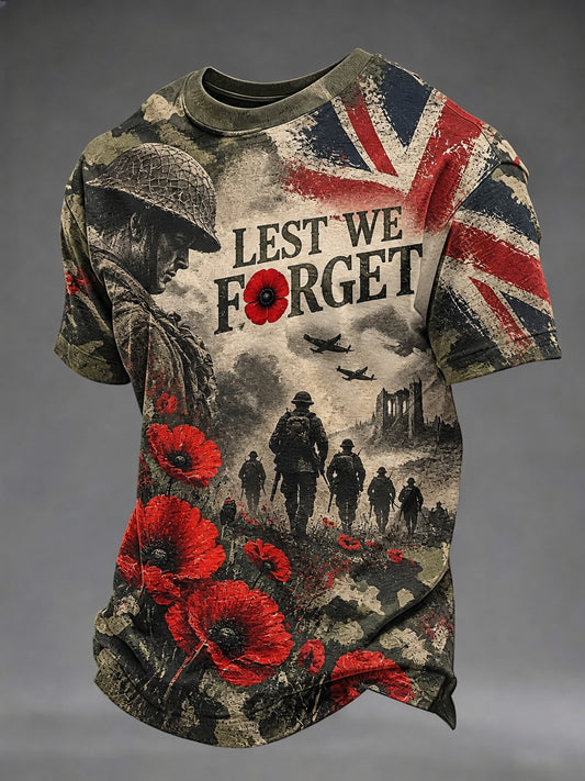 Men's Lest We Forget Printed T-shirt