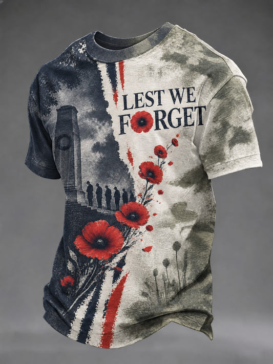 Men's Lest We Forget Printed T-shirt