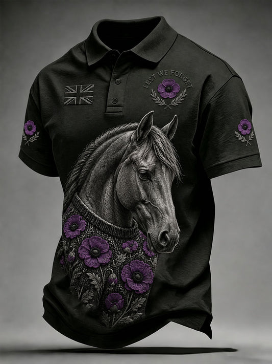 Men's Lest We Forget The Warhorse Print Shirt
