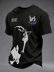 Men's Lest We Forget The Warhorse Print Short Sleeves T-shirt