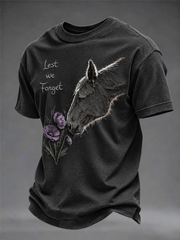 Men's Remembering The Animals Of War Short Sleeves T-shirt
