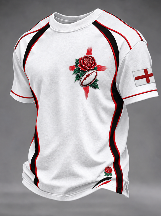Men's England Rugby Lover Printed short sleeves t-shirt