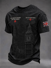Men's  At The Eleventh Hour Two‑Minute Silence Print Short Sleeves T-shirt