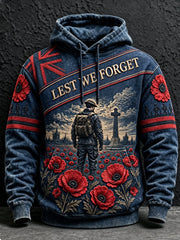 Men's Remembrance Day Lest We Forget  Hoodie