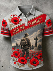 Men's Remembrance Day Lest We Forget  short sleeve shirt