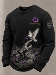 Men's Remembering The Animals Of War Waffle Sweatshirt