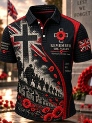 Men's Remembrance Day Lest We Forget  short sleeve shirt