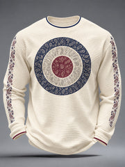 Men's UK Music Lover Mods Art Printed Waffle Tops