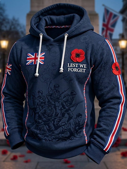 Men's Remembrance Day Lest We Forget Hoodie