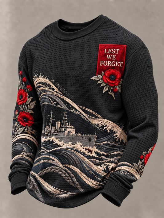 Men's Remembrance Day Waffle Sweatshirt