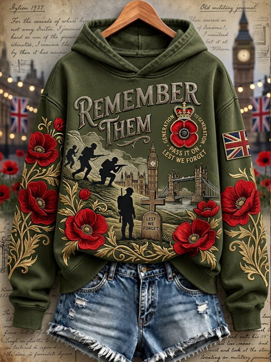 Women's Remembrance Day Lest We Forget Regular Sweatshirt