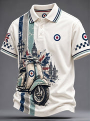 Men's UK Music Lover Mods Art Printed polo shirt