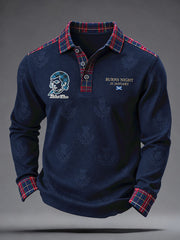 Men's Scotland Burns Night Art Printed Casual Tops