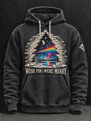 Men's UK Music Lover Christmas Art Printed Hoodie