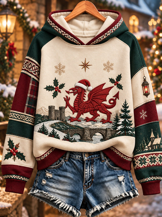 Women's Welsh Christmas Print Sweatshirt