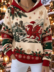 Women's Welsh Christmas Print Sweatshirt